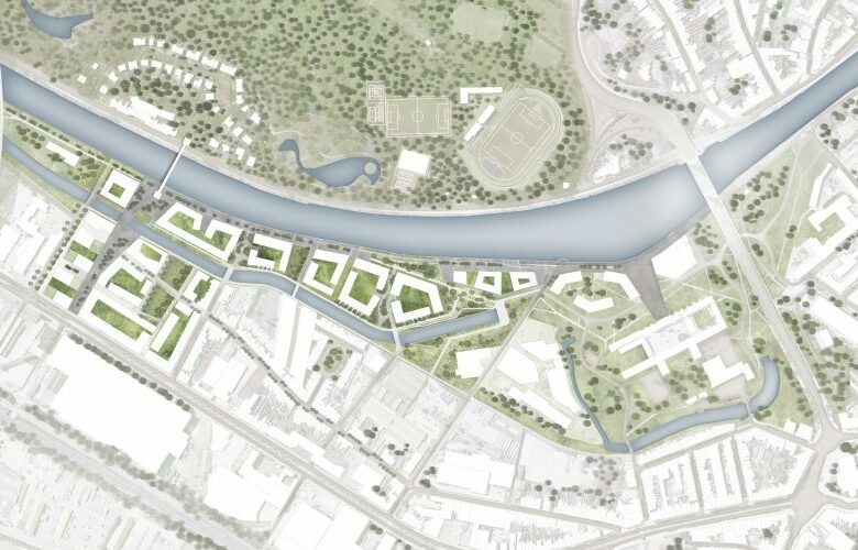 tekening van het masterplan 4 Fonteinen