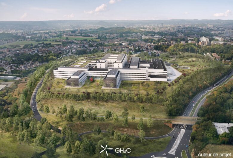 visualisation of the new hospital Les Viviers in Charleroi