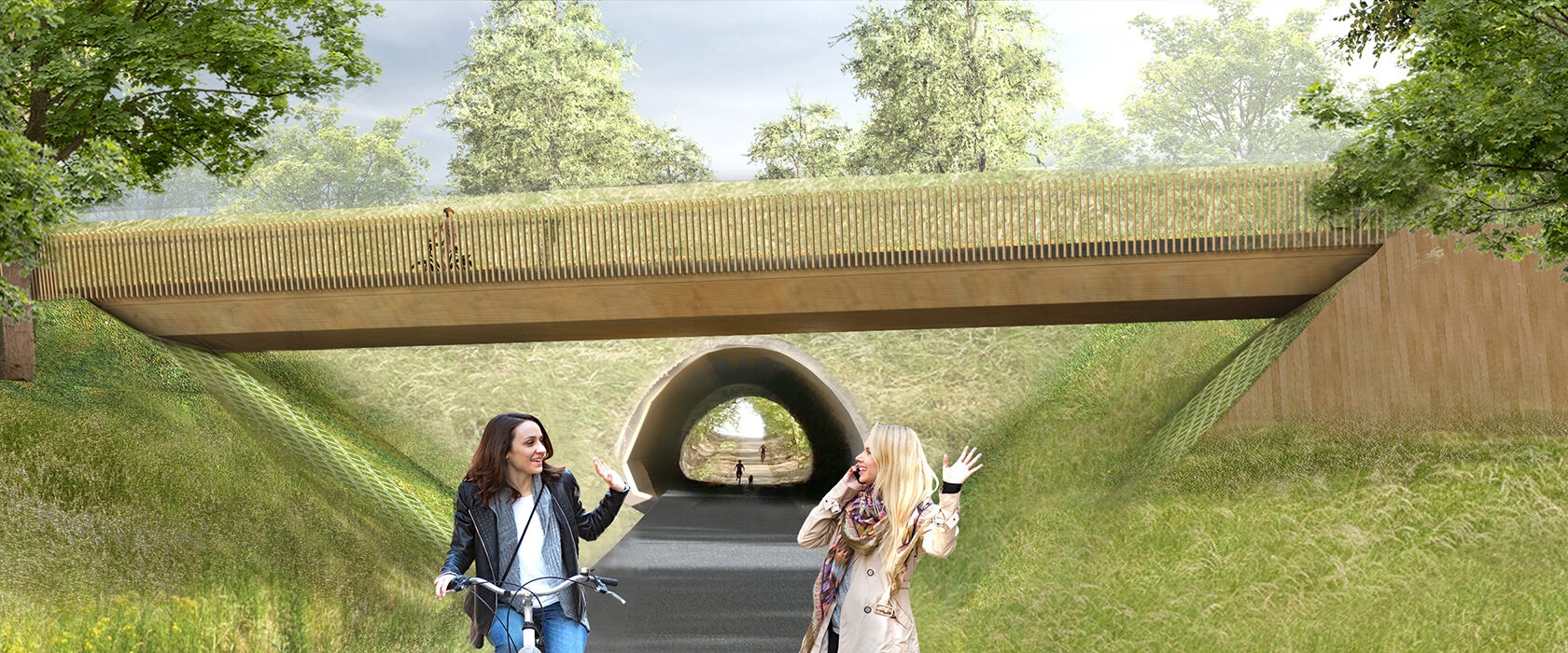 Werken aan de Ring: houten brug als slotakkoord voor hoogwaardige fietssnelweg