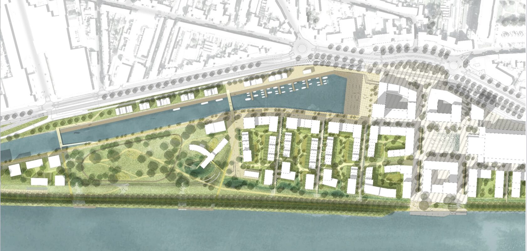 sketch of the masterplan of Coronmeuse