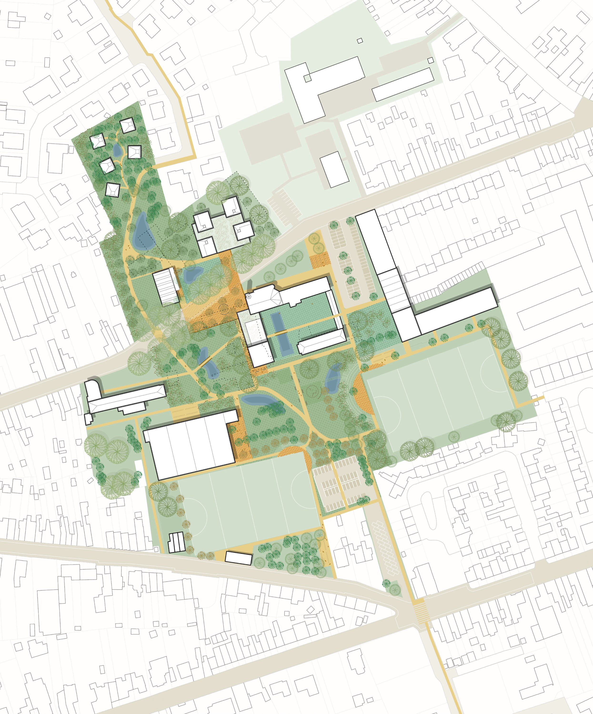 drawing of the master plan of Xplo