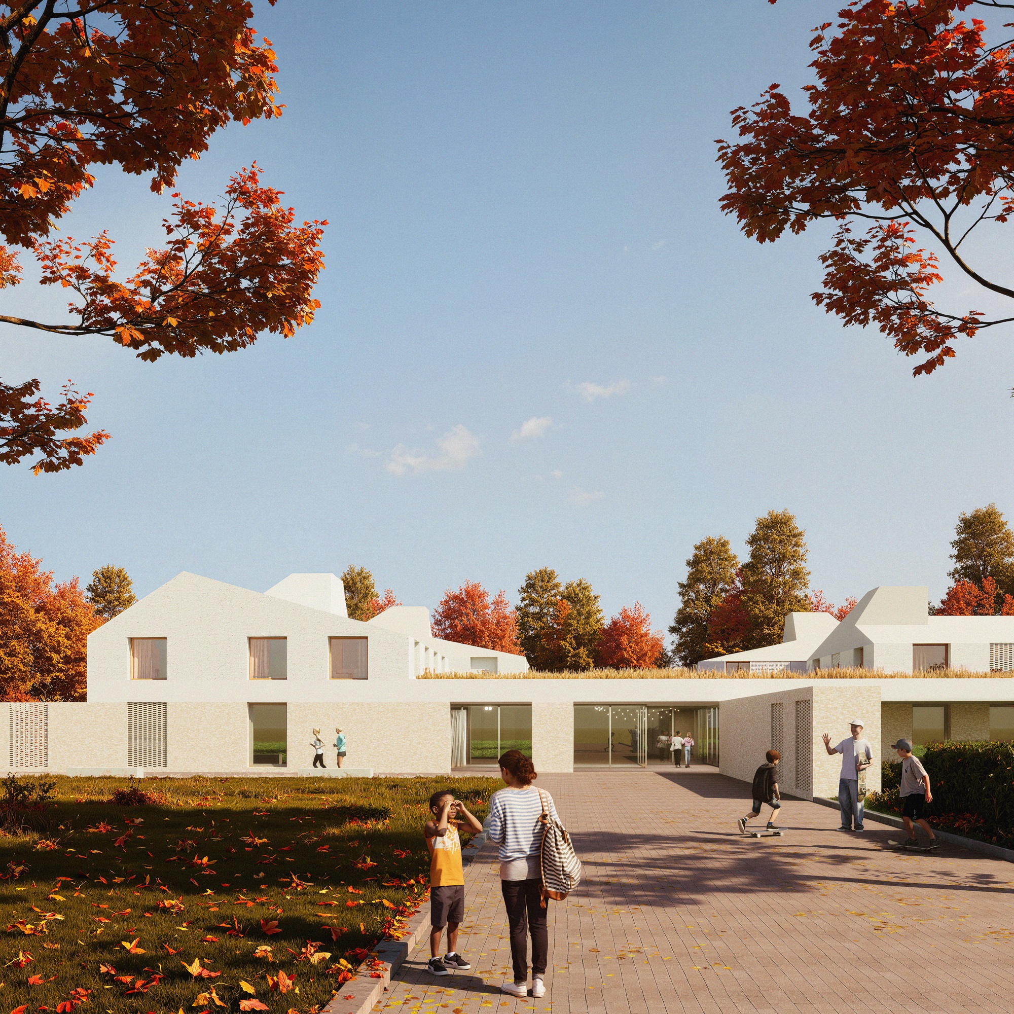 render of a care house on the Xplo campus
