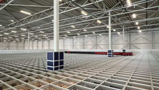 overzichtsbeeld van een autostore