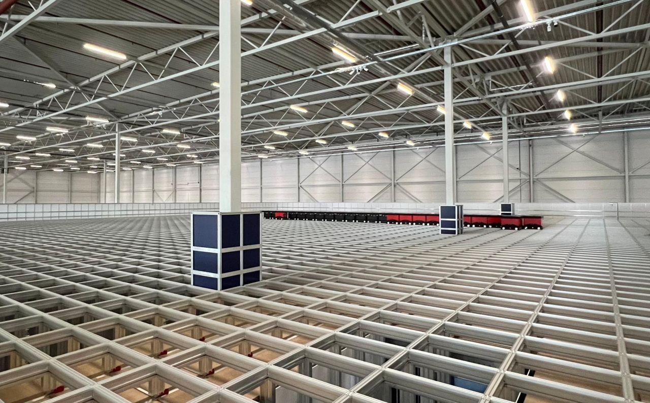 overzichtsbeeld van een autostore