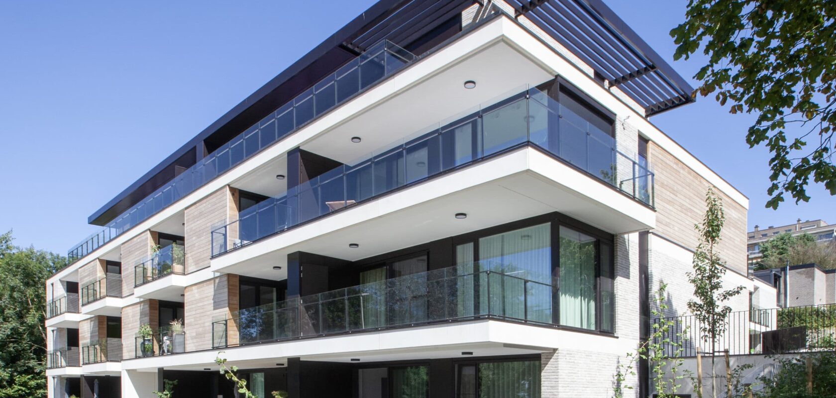 exterior photo of the residential project VONK in Bilzen, designed by a-tract
