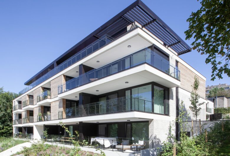 exterior photo of the residential project VONK in Bilzen, designed by a-tract