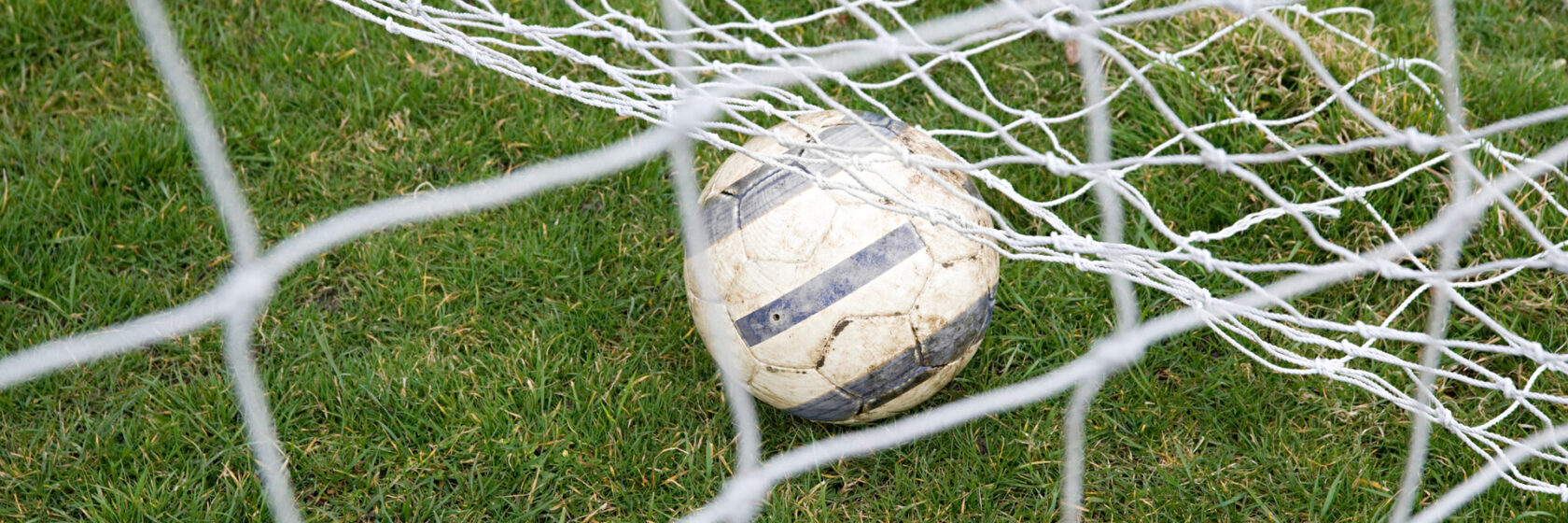 voetbal in een net
