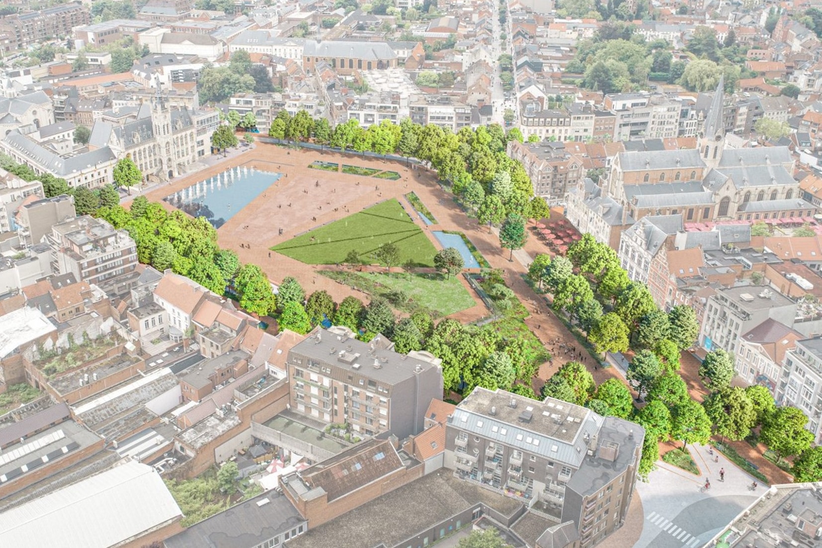 Grote Markt Sint-Niklaas als klimaatbestendig stadshart